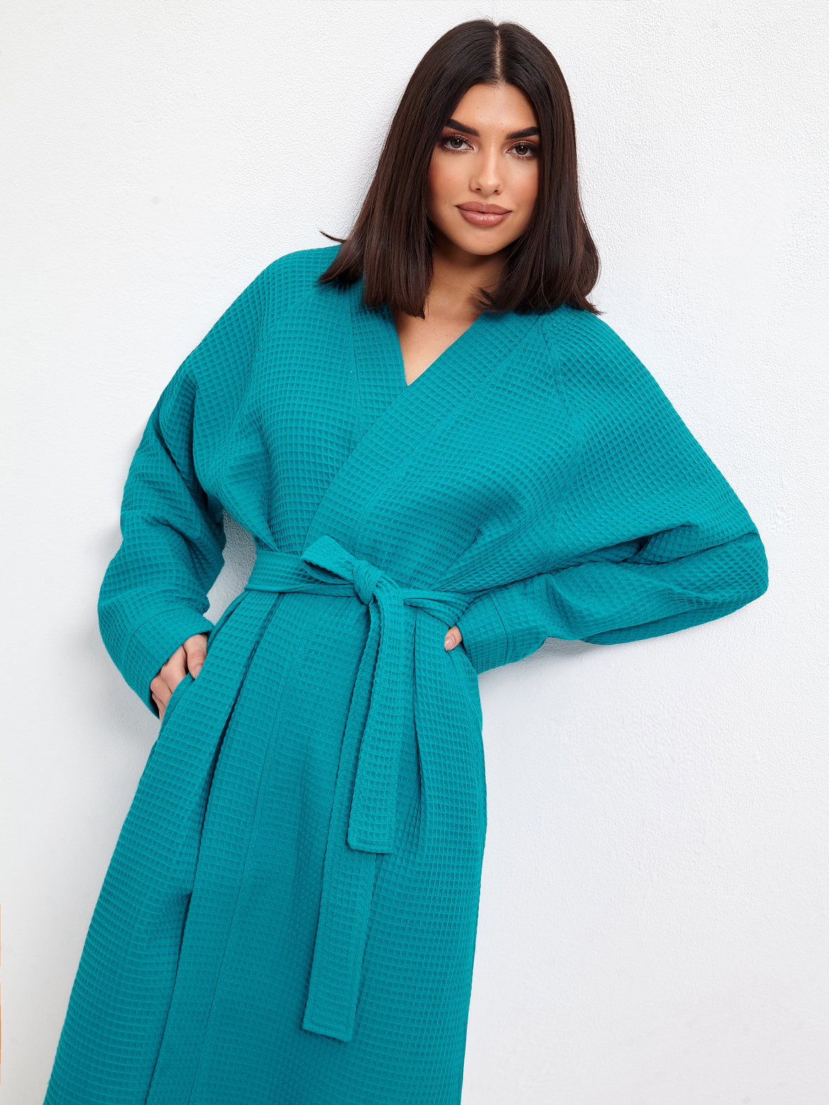 Халат домашний/банный женский изумруд