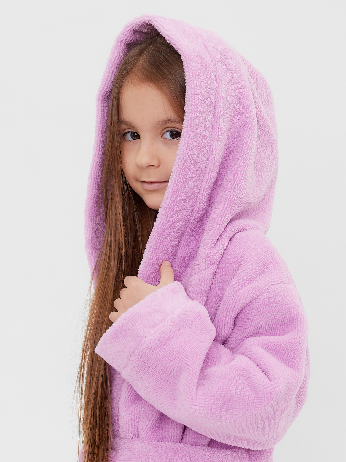 Детский халат из махры с бамбуком лаванда