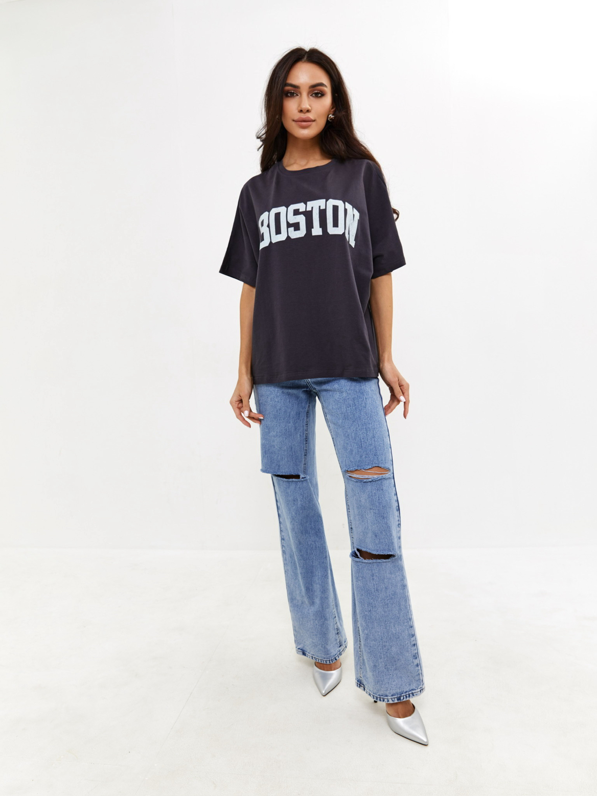Футболка серый графит BOSTON