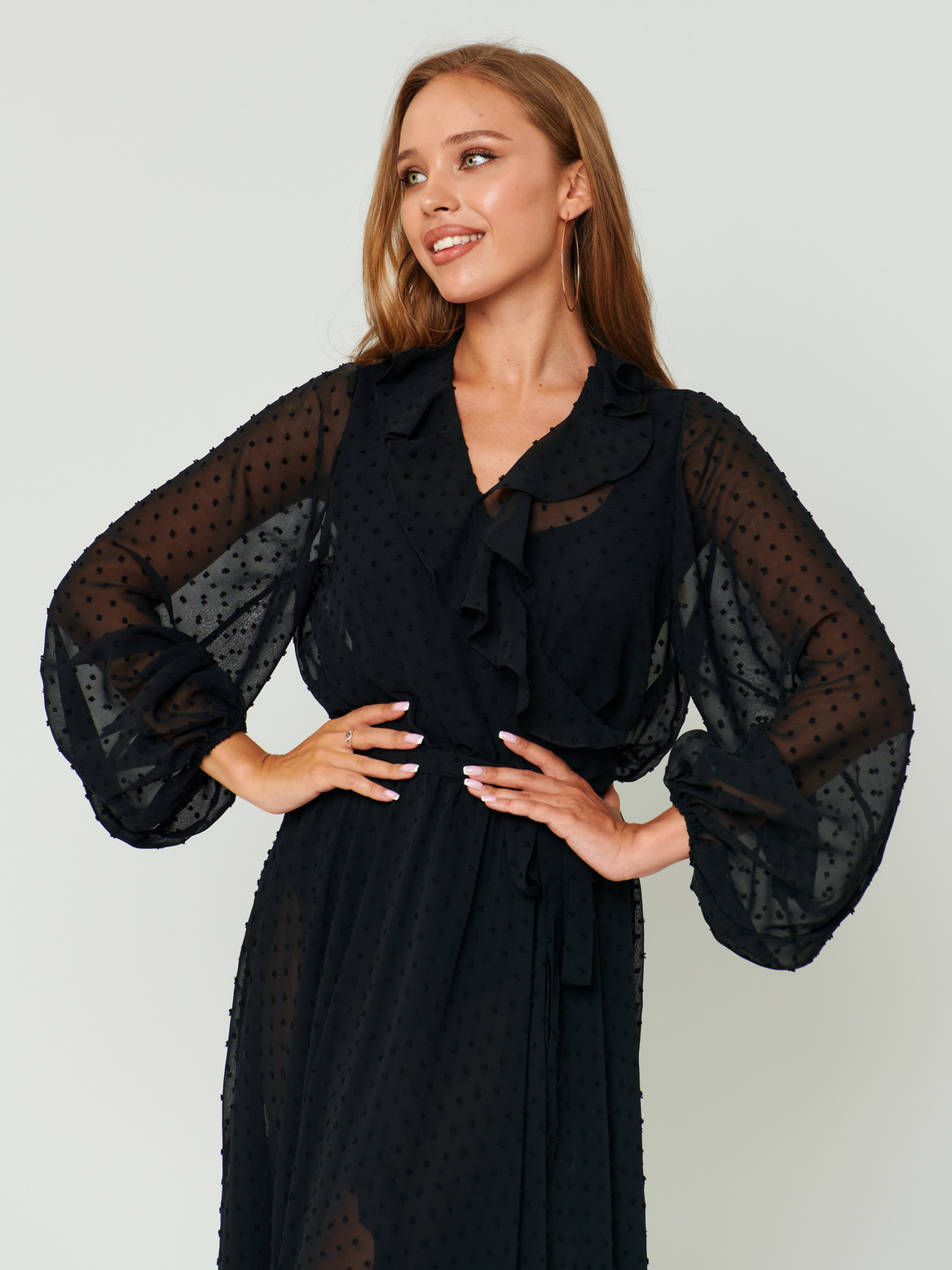 Платье пляжное парео черный