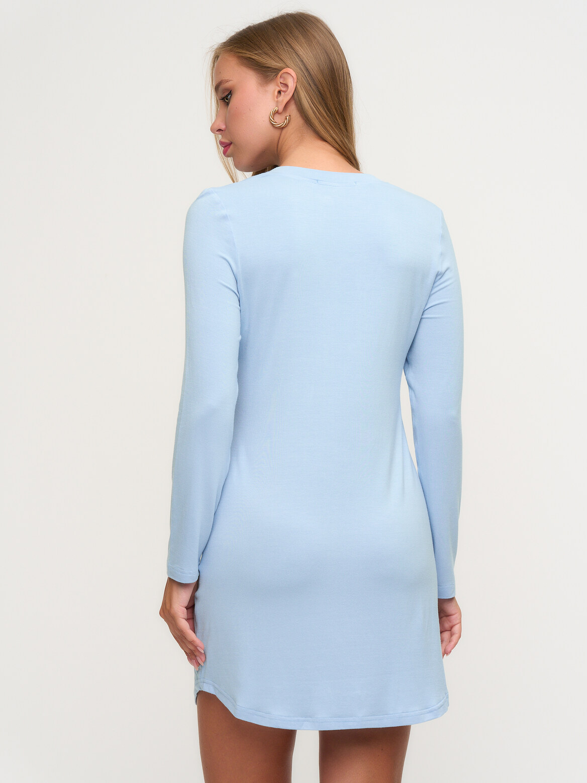 Платье-туника домашнее голубой