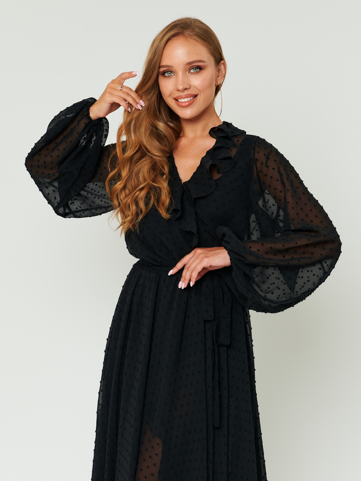 Платье пляжное парео черный