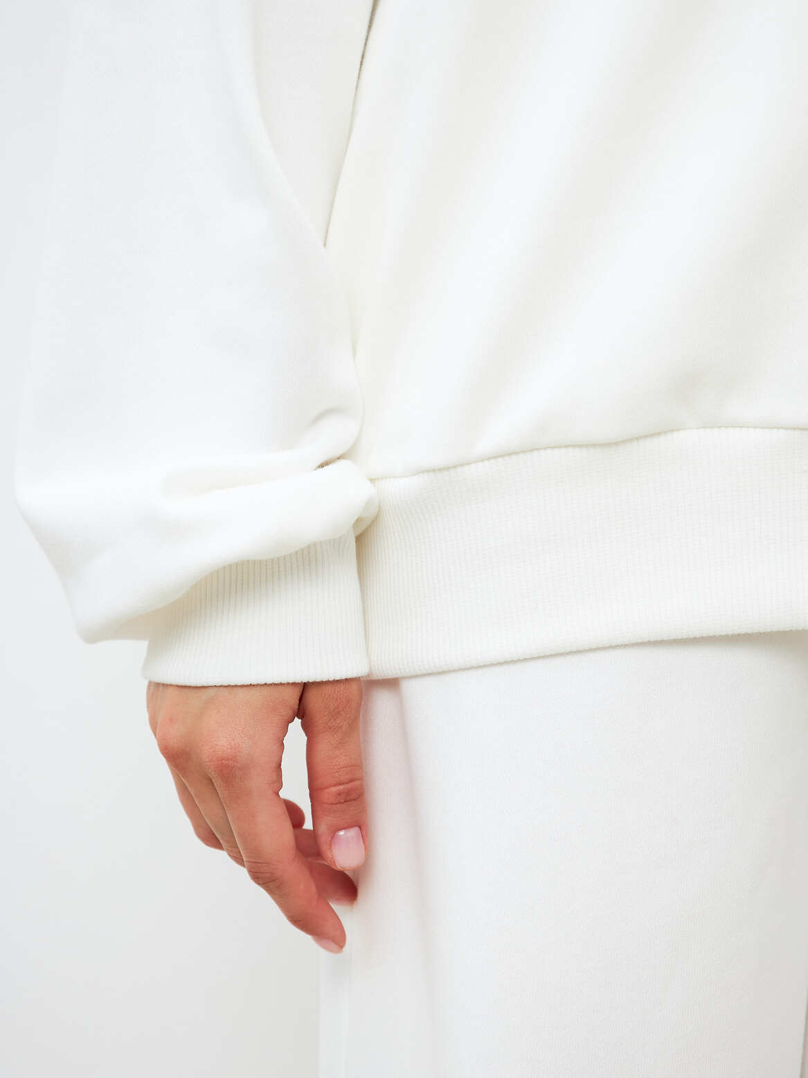 Свитшот белый с зеленым принтом Tennis