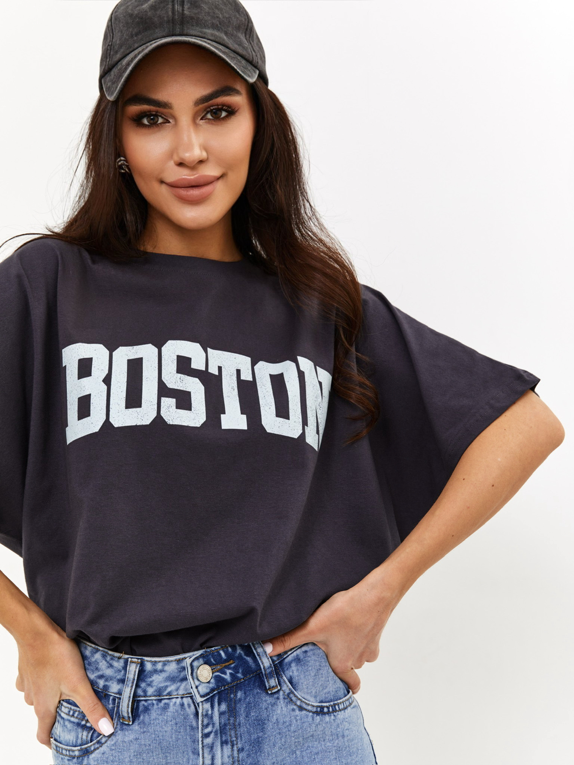 Футболка серый графит BOSTON