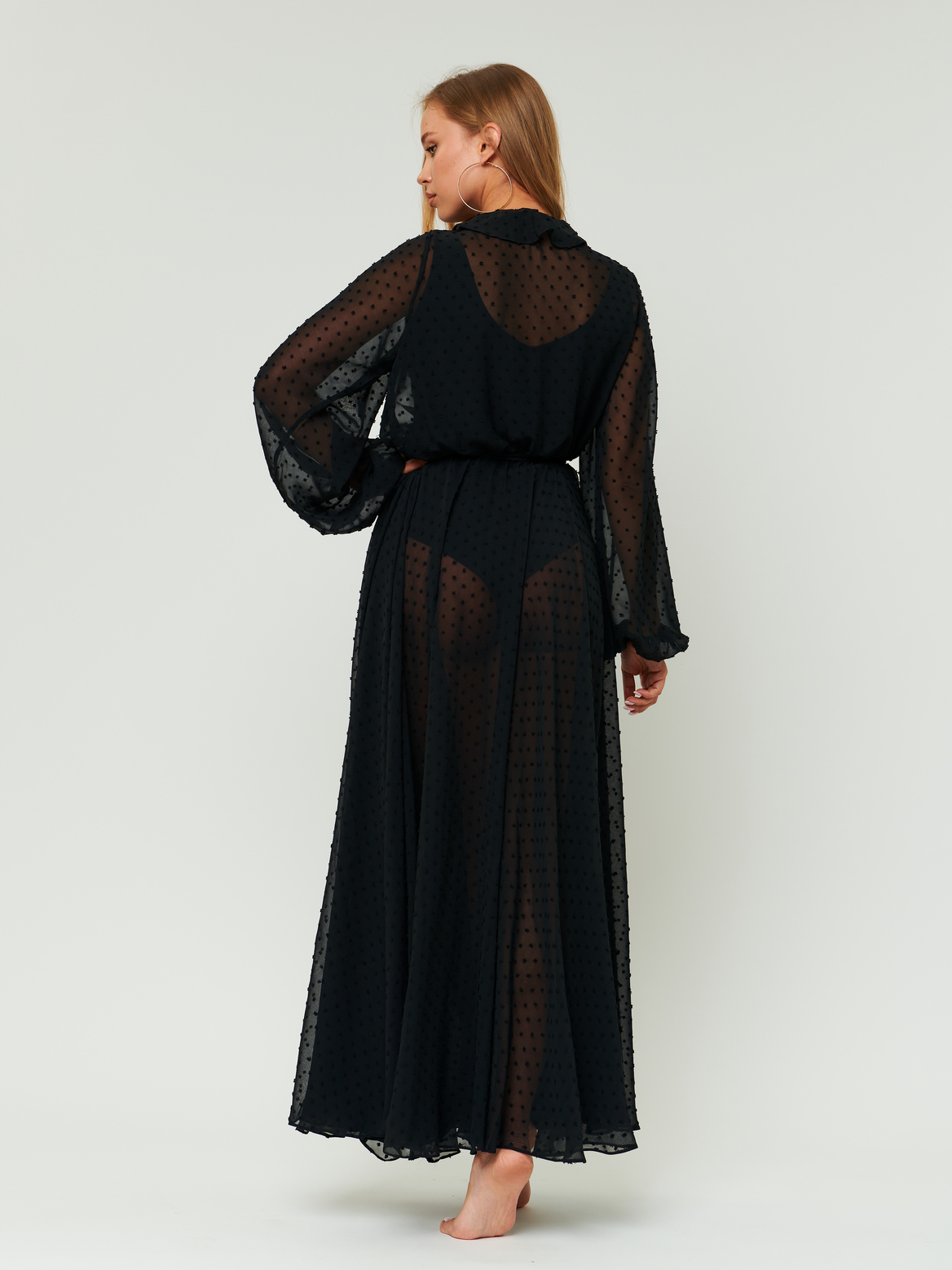 Платье пляжное парео черный