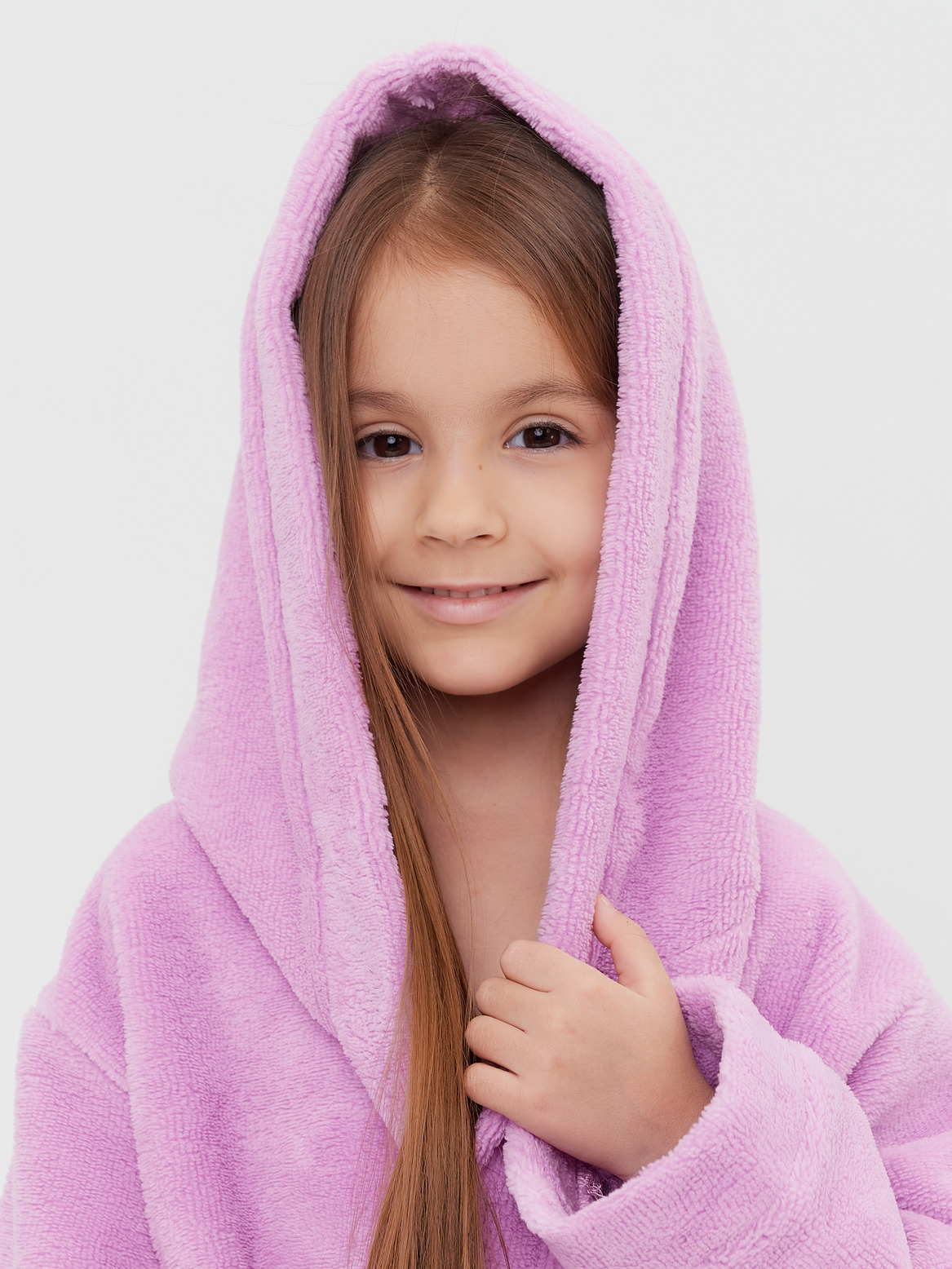 Детский халат из махры с бамбуком лаванда