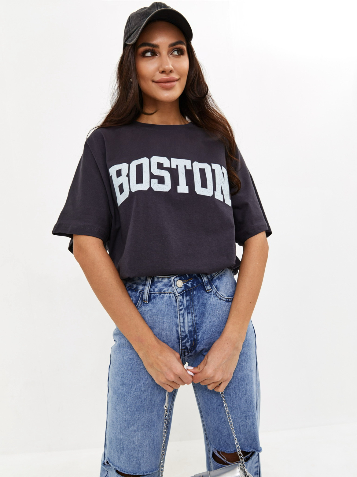 Футболка серый графит BOSTON