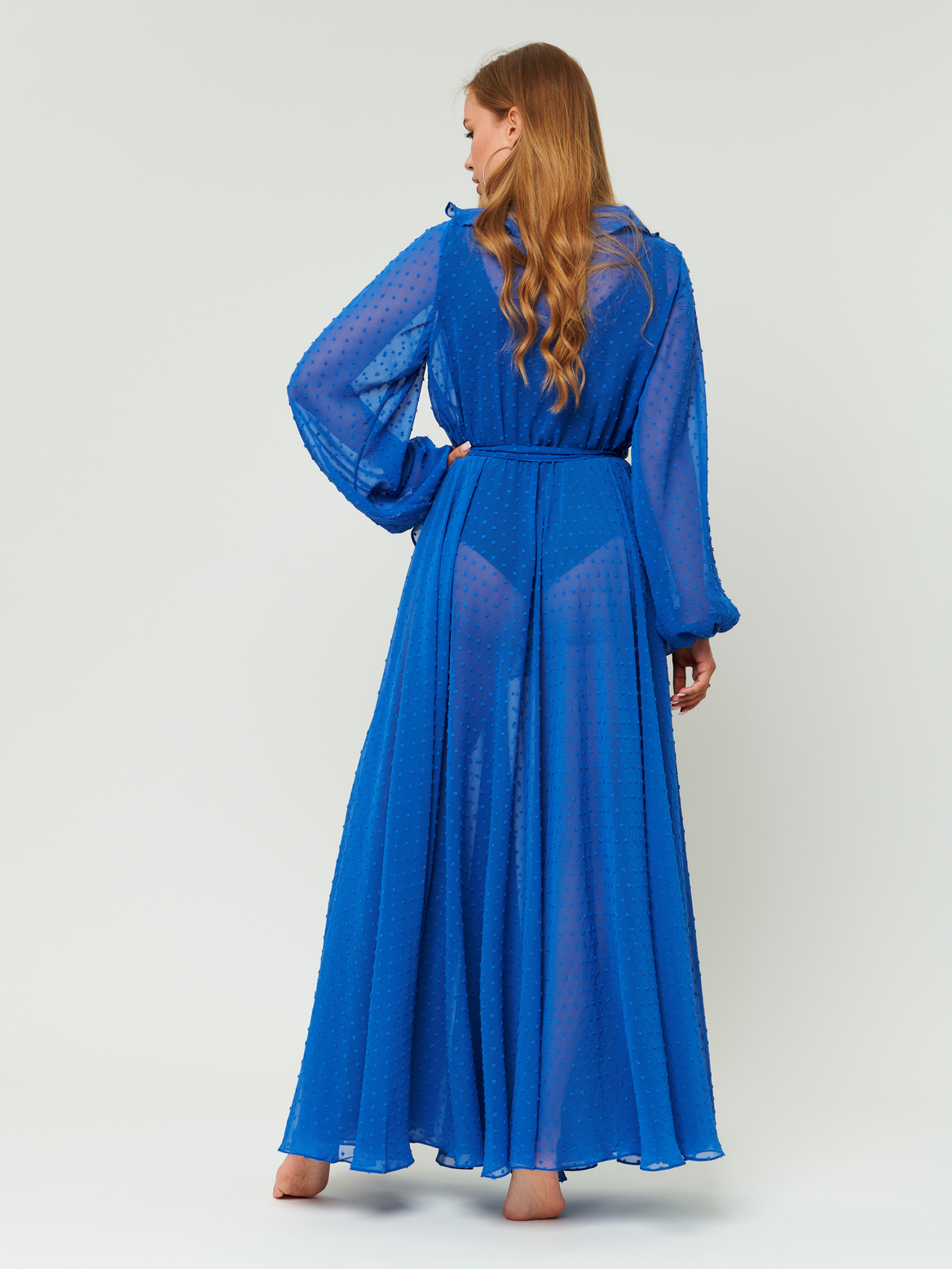 Платье пляжное парео синий