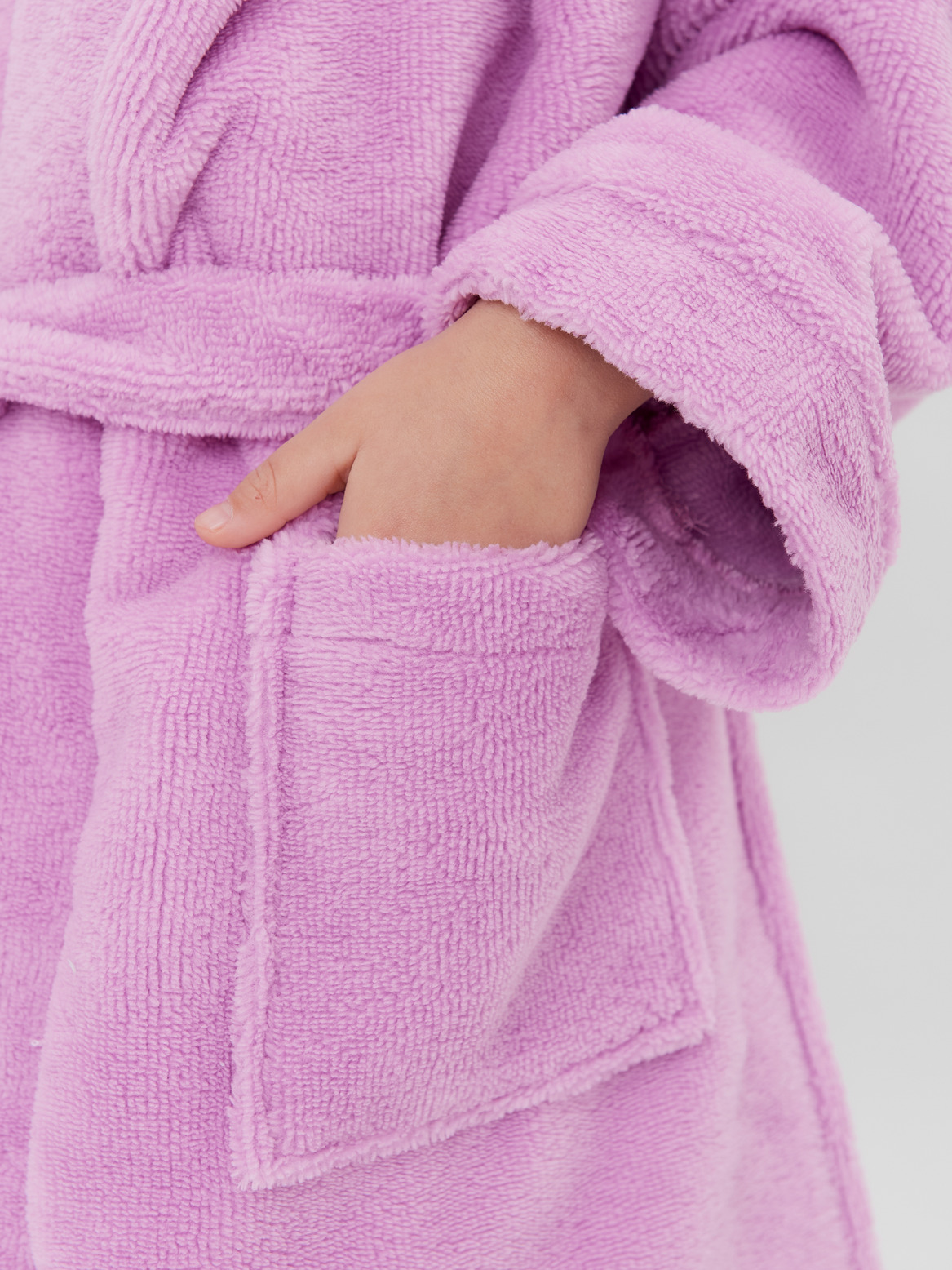 Детский халат из махры с бамбуком лаванда